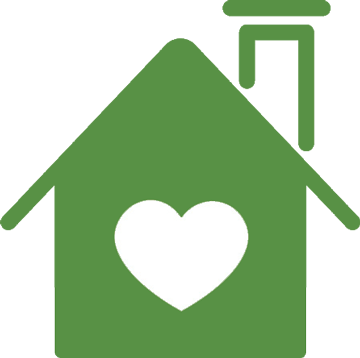 Symbol Haus mit Herz