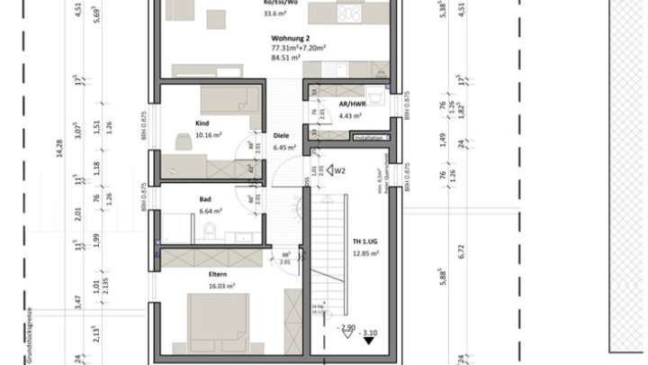 Energetisch optimierte Neubauwohnung, Etagenwohnung,  Balkon + Terrasse, provisionsfrei