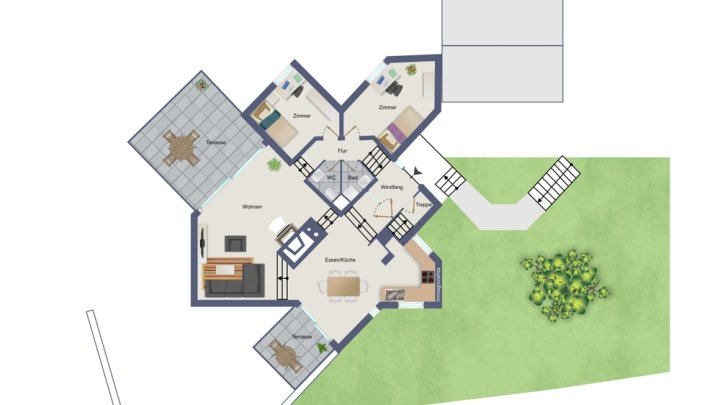 FREMERSDORF: ARCHITEKTENHAUS / EINLIEGERWOHNUNG / GARTEN / GARAGE!