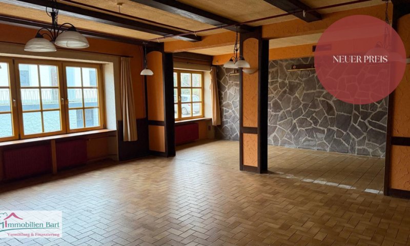 SOFORT VERFÜGBAR: GEWERBE: GASTSTÄTTE MIT 7 GÄSTEZIMMER, RENOVIERUNGSBEDÜRFTIG!