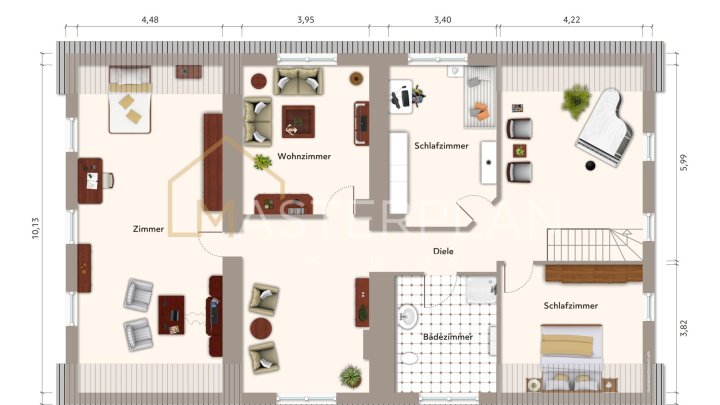 Freistehendes Einfamilienhaus mit großem Garten