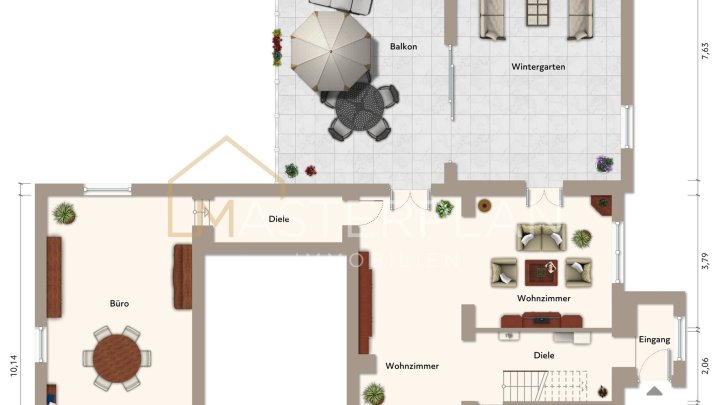 Freistehendes Einfamilienhaus mit großem Garten