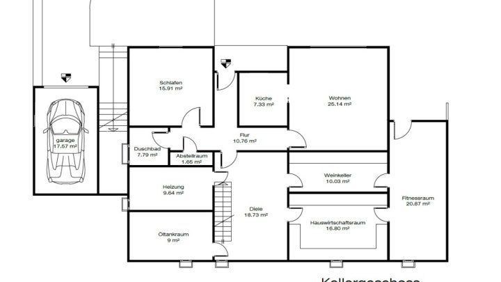Großzügiges 1-FH + ELW, freistehend mit 2 Garagen, Kamin + Wintergarten