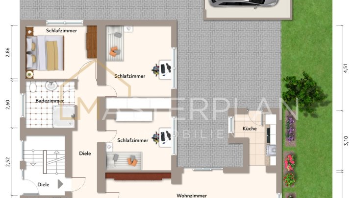 Zweifamilienhaus mit Einliegerwohnung und Dachterrasse in sehr ruhiger Lage von Wadgassen-Werbeln