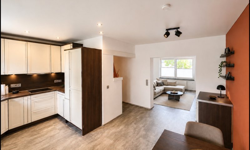 Modernisierte Erdgeschosswohnung mit Terrasse und Kamin in Merzig-Hilbringen