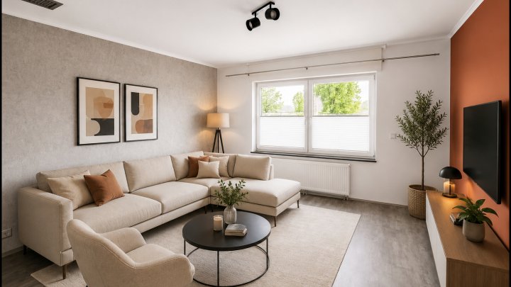 Modernisierte Erdgeschosswohnung mit Terrasse und Kamin in Merzig-Hilbringen