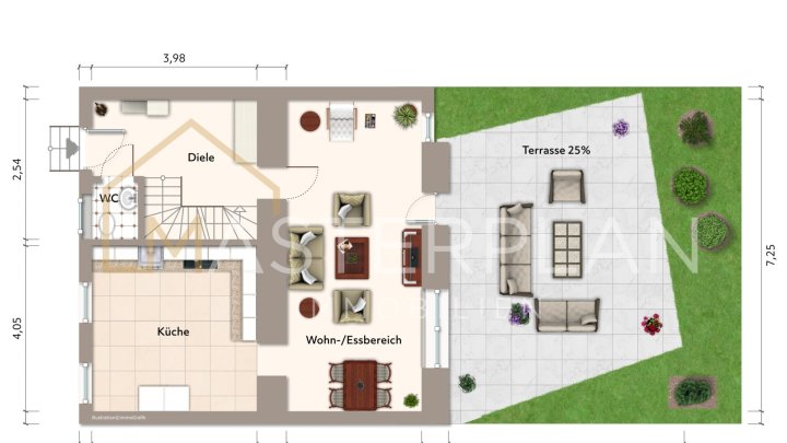 Einzugsbereites EFH mit Doppelgarage und Garten