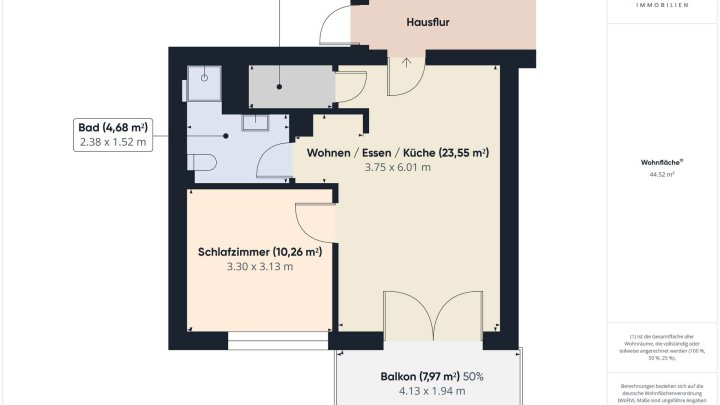 Kapitalanlage oder Eigenheim – moderne 2-Zimmer-Wohnung