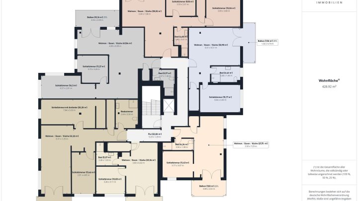 Moderne 3-Zimmer-Wohnung mit Balkon und durchdachtem Grundriss