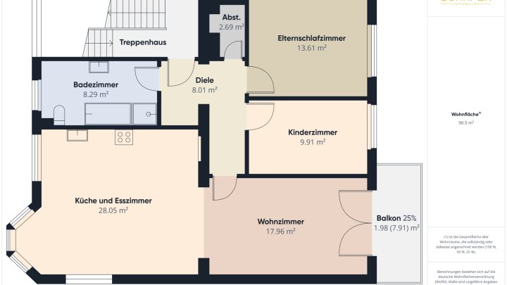 Großzügige Eigentumswohnung mit Balkon, Gartenmitbenutzung und zwei Stellplätzen in Püttlingen