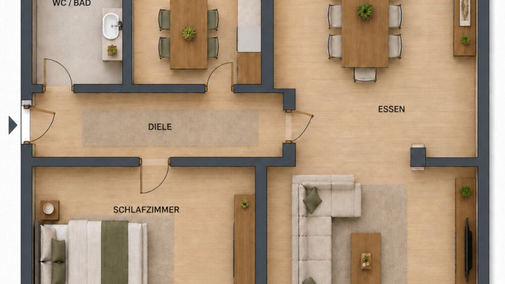 Erstbezug - Sanierte 2-ZKB Erdgeschosswohnung in toller Lage am oberen Rastpfuhl