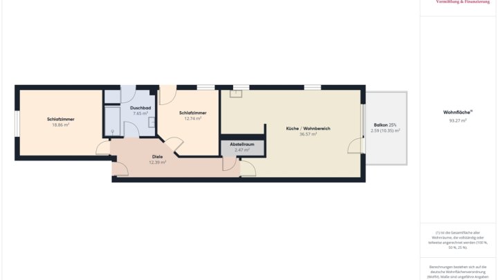 PERL-BESCH: MODERNE 97 M² WOHNUNG / STELLPLATZ / BALKON NACH SÜDEN AUSGERICHTET!