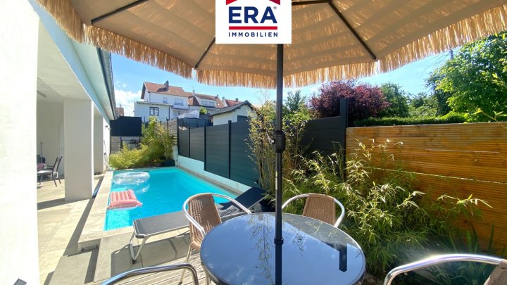 OHNE VERMITTLUNGSGEBÜHREN-BUNGALOW MIT POOL IN OETING/FR, NÄHE SAARBRÜCKEN