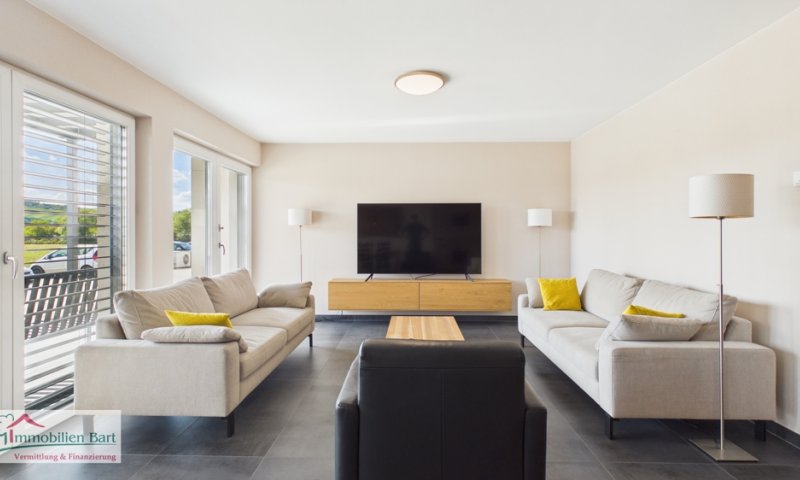 GRENZE L-REMICH: SOFORT VERFÜGBAR! EXKLUSIVE WOHNUNG MIT TERRASSE, GARAGE UND KLEINEM GARTEN!