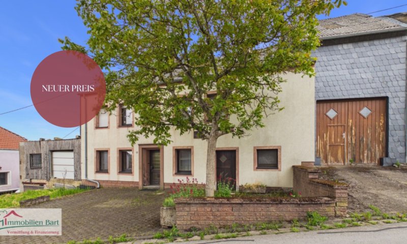 GRENZE L-REMICH: RENOVIERUNGSBEDÜRFTIGES BAUERNHAUS MIT GROßER SCHEUNE IN METTLACH-FAHA