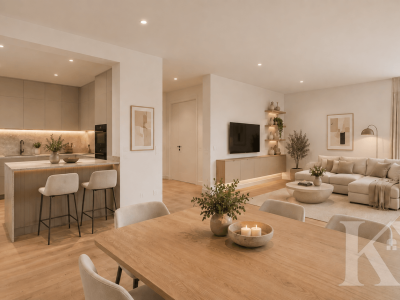 2.1.2. Wohnzimmer Blick Küche Danach
