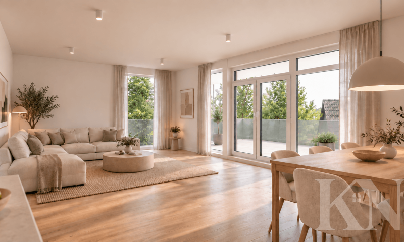 Neubauwohnung mit Balkon in besonderer Hanglage von Spiesen-Elversberg