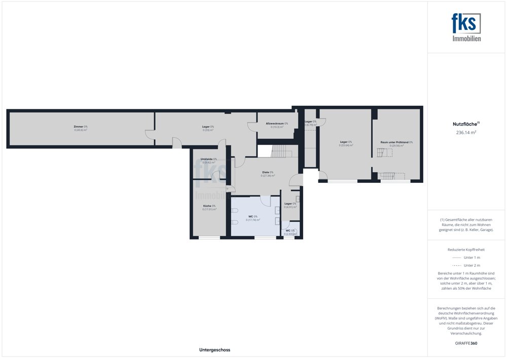 Grundriss 1. UG