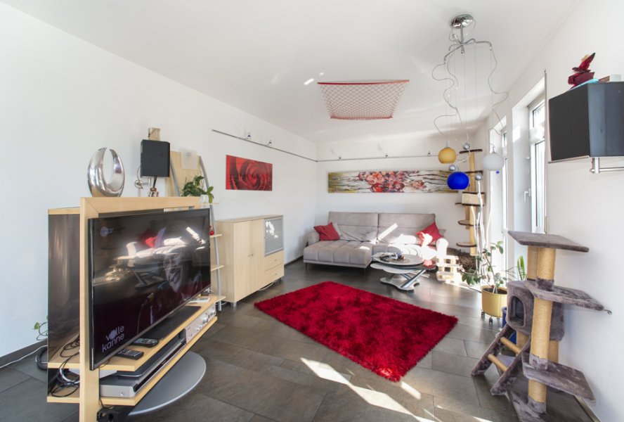 Fernsehzimmer mit Ausblick
