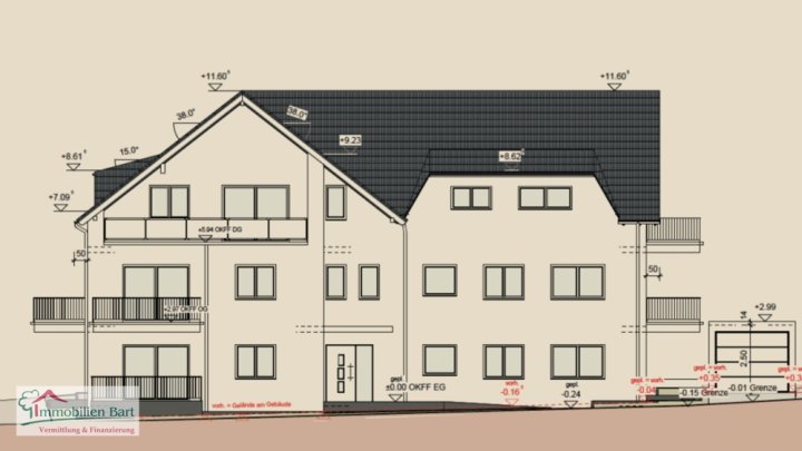 93 M² NEUBAUWOHNUNG IN LOSHEIM AM SEE
