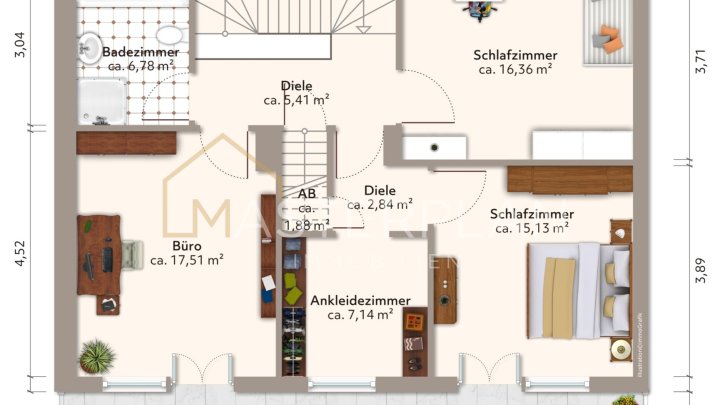 Freistehende Stadtvilla mit herrlichem Garten