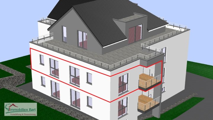 GRENZE LUXEMBURG: NEUE WOHNUNG MIT BALKON UND 33 M² GARAGE!