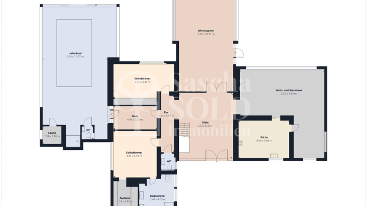 Villa in Bestlage von St. Ingbert – mit Parkgarten, großzügigem Wintergarten, Hallenbad und Sauna