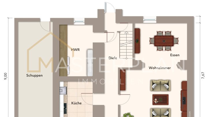 Reihenmittelhaus mit viel Platz, Garten und Ausbaupotenzial