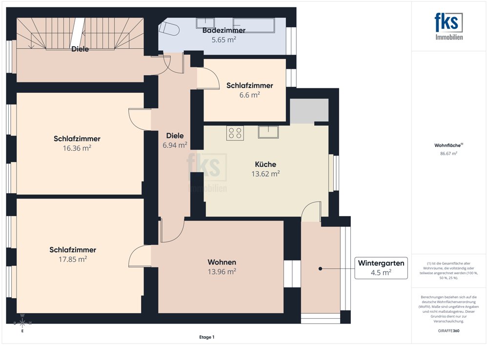 Grundriss Obergeschoss