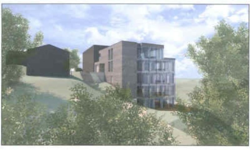 Projektierter Neubau für ein 4-Familienhaus auf dem Triller