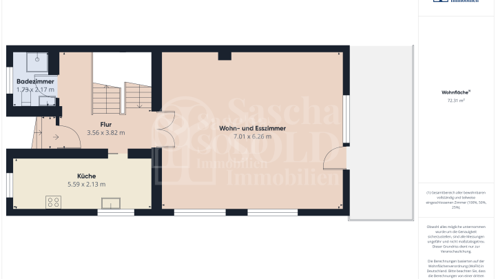 Charmante Liegenschaft mit Garten, Balkon, Stellplatz für Singles / Paare - Altenkessel, Saarbrücken