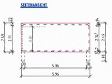 Grundriss Seitenansicht der Garage