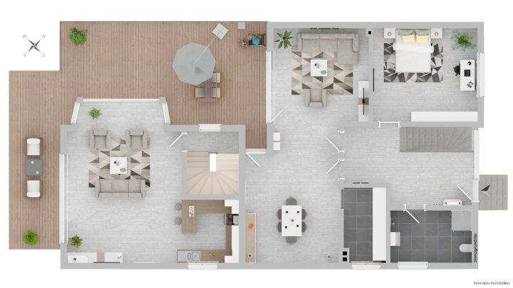 Ruhig gelegenes Zweifamilienhaus mit schöner Gartenanlage & Weitblick