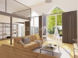 Wohnzimmer mit angrenzender Terrasse