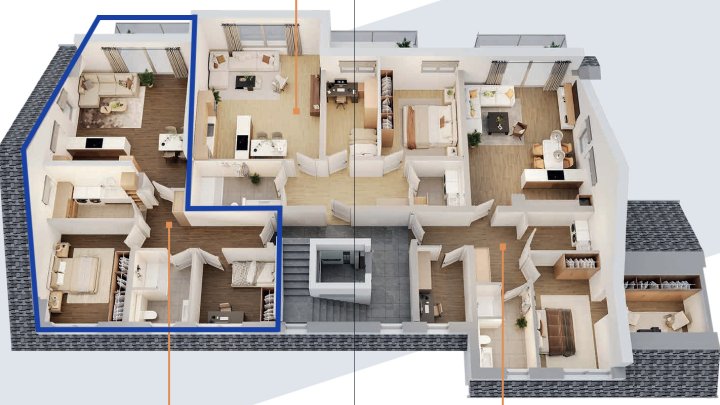 Moderne 3-ZKB-Dachgeschosswohnung mit Balkon & Aufzug in Rehlingen zu vermieten