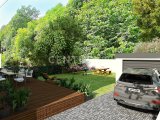 Auch eine attraktive Garage ist im hinter dem Haus möglich