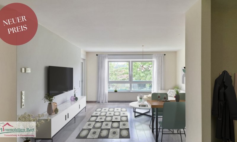 SOFORT FREI! NEUWERTIGE 97 M² EG WOHNUNG MIT SICHT INS GRÜNE!
