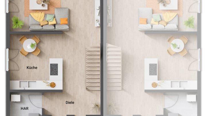 GRENZNÄHE: NEUBAU (DHH) MIT GRUNDSTÜCK