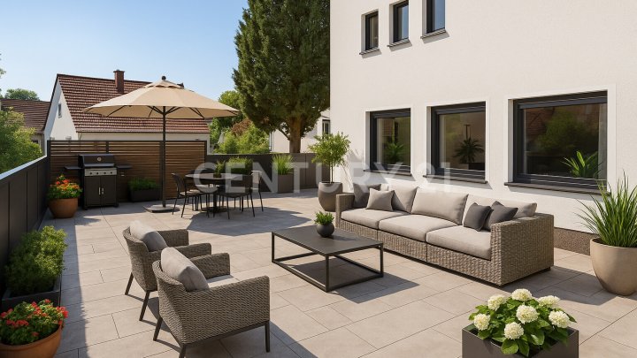 Urbanes Wohnen mit Loft-Charakter – stilvolle Wohnung mit großer Terrasse im Herzen von Neunkirchen