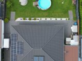 Luftaufnahme des Grundstückes mit Haus