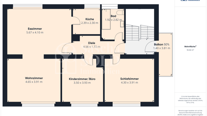 Helle 4ZKB Wohnung im Obergeschoss - mit Balkon und Garage in St. Ingbert-Hassel