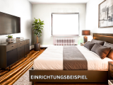 eines von drei Zimmern im Obergeschoss - Einrichtungsbeispiel