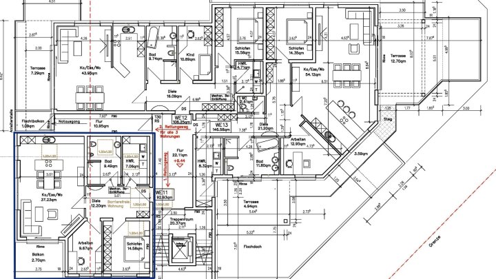 Erstbezug: Großzügige Penthouse-Wohnung in zentraler Lage von Siersburg zu vermieten