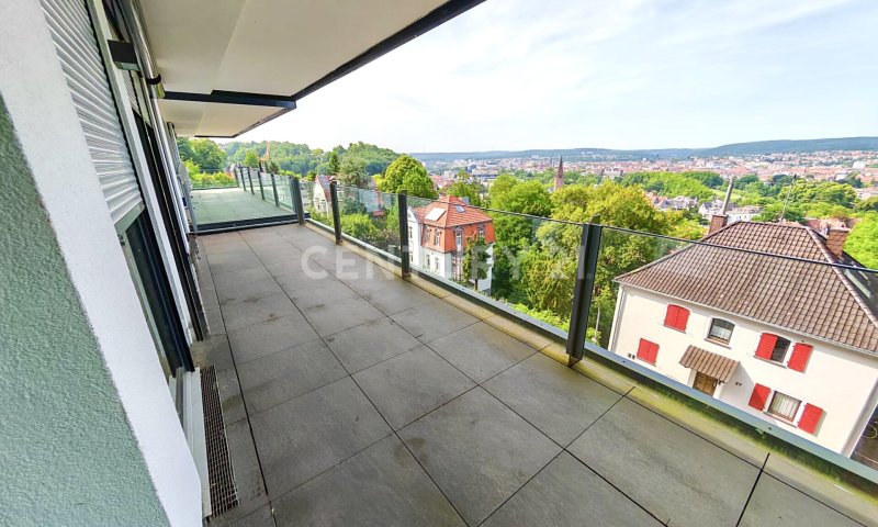 LUXUS PUR: 146m² NEUBAU-Wohnung mit GIGA Fernblick über ganz SB in Toplage, Riesen Terr. Garage