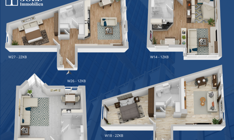 Investorenpaket – 4 vermietete Wohnungen mit Stellplätzen, KM 16.000 € p.a., Dudweiler - Saarbrücken