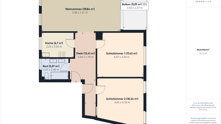 Komfortabel wohnen in Großrosseln – gepflegte 3-Zimmer-Mietwohnung mit Balkon und guter Anbindung