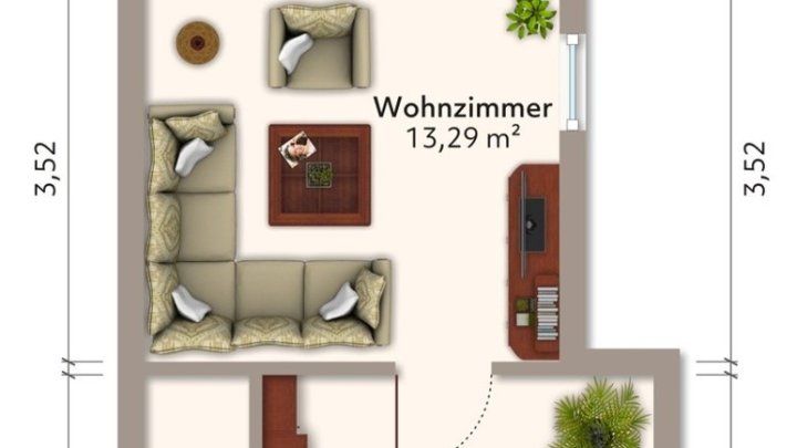 Möblierte 3-Zimmer-Wohnung zur Miete