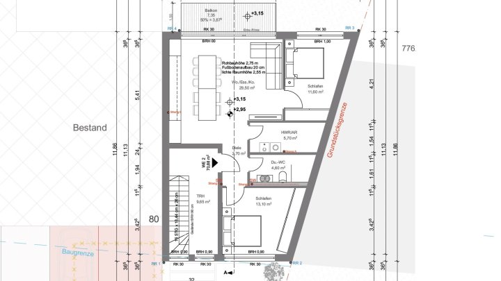 Hochwertige Neubauwohnung mit Balkon in Überherrn-Felsberg zu vermieten