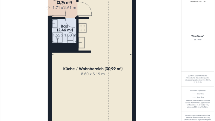 Helle Dachgeschosswohnung mit neuer Küche & Bad – perfekt für Singles und Anleger!