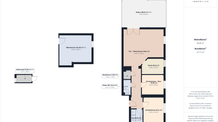 Großzügige 3-Zimmer-Mietwohnung mit Weitblick ins Grüne und Stellplatz!